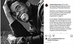 Screen grab of Chadwick Boseman on Instagram